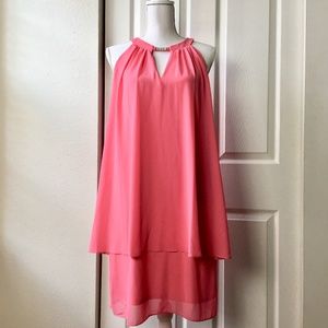 Jessica Howard Women's Coral Shift Midi Dress